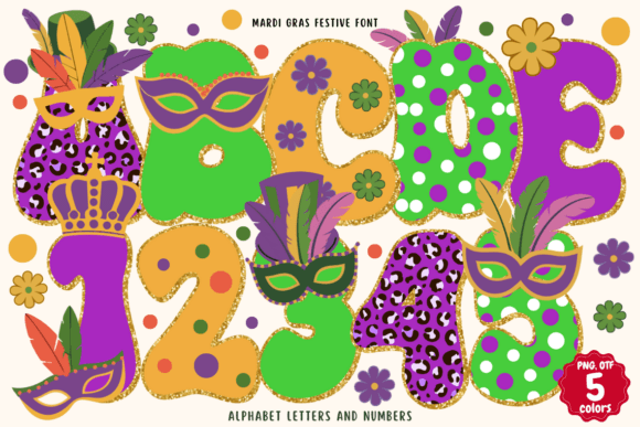 Celebrate in Style with Mardi Gras Festive Typography