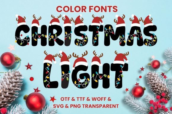 Christmas Light: Enchanting Color Font for Festive Designs