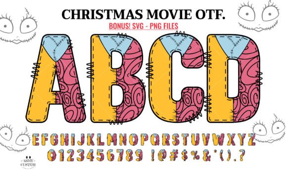Christmas Movie Sally: Whimsical Typography for Festive Design
