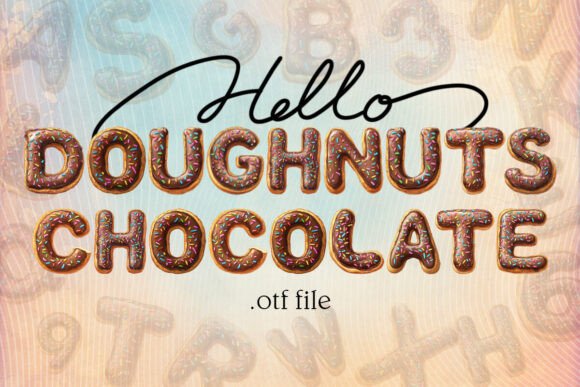 Doughnuts Chocolate Font Alphabet: Sweeten Your Design