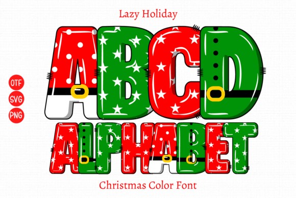Lazy Holiday: A Festive Color Font for Creative Projects