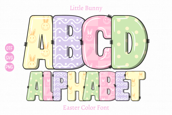 Little Bunny: A Playful Easter Color Font for Designers