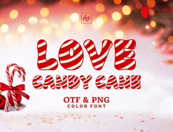 Love Candy Cane: A Festive Font for Whimsical Design
