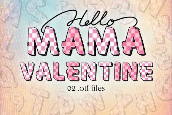 Mama Valentine Love Retro Alphabet Font: A Designer's Nostalgic Asset