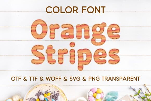 Orange Stripes: A Playful Color Font for Vibrant Design