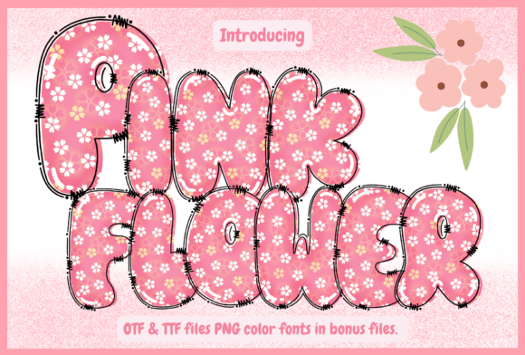 Pink Flower: A Charming Font for Whimsical Design