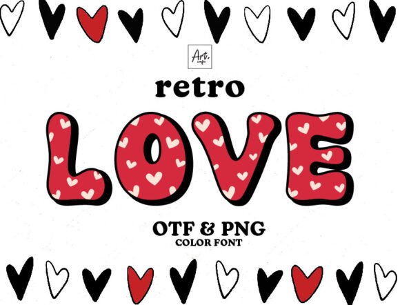 Retro Love: A Vivid Color Font for Timeless Design Projects