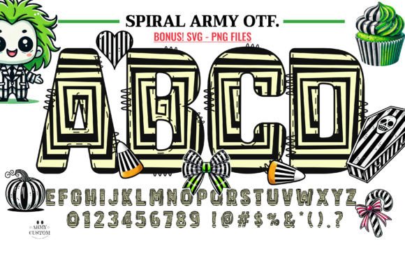 Spiral Army: Integrating the Halloween Doodle Font Color into Professional Design