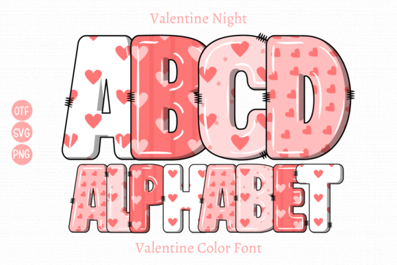 Valentine Night: Captivating Color Typography for Modern Design