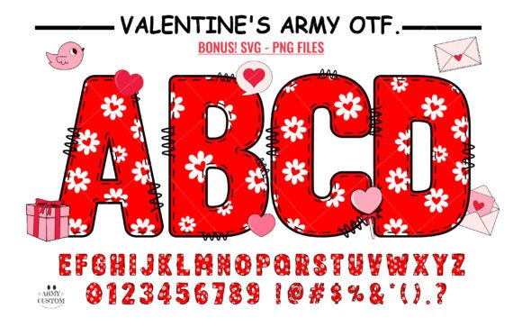 Valentine's Flower Heart: A Typography Design Asset