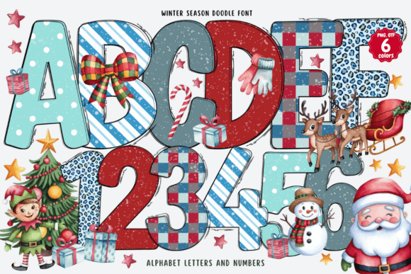 Winter Season Doodle: Whimsical Typography for Festive Design